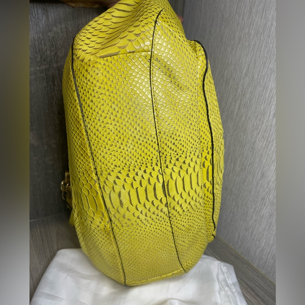 Abby Pinnacle Python Leather Crossbody Satchel Sh… - image 8